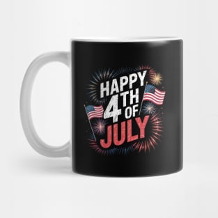 Happy 4th Of July Patriotic American US Flag 4th Of July Mug